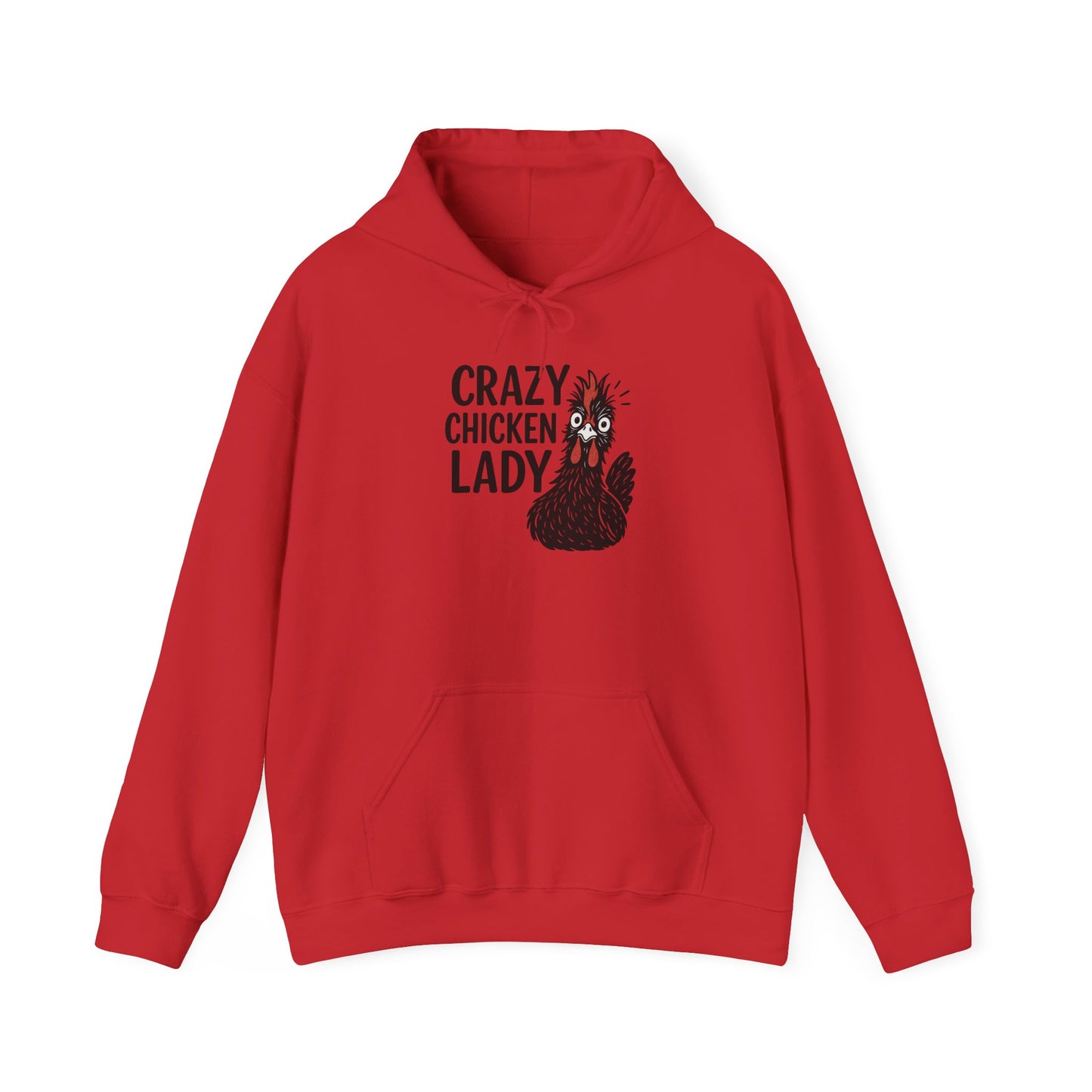 Crazy Chicken Lady Hoodie - Funny Gift for Animal Lovers, Farmhouse Style Hooded Sweatshirt, Cozy Apparel for Hen Enthusiasts, Perfect for Fall