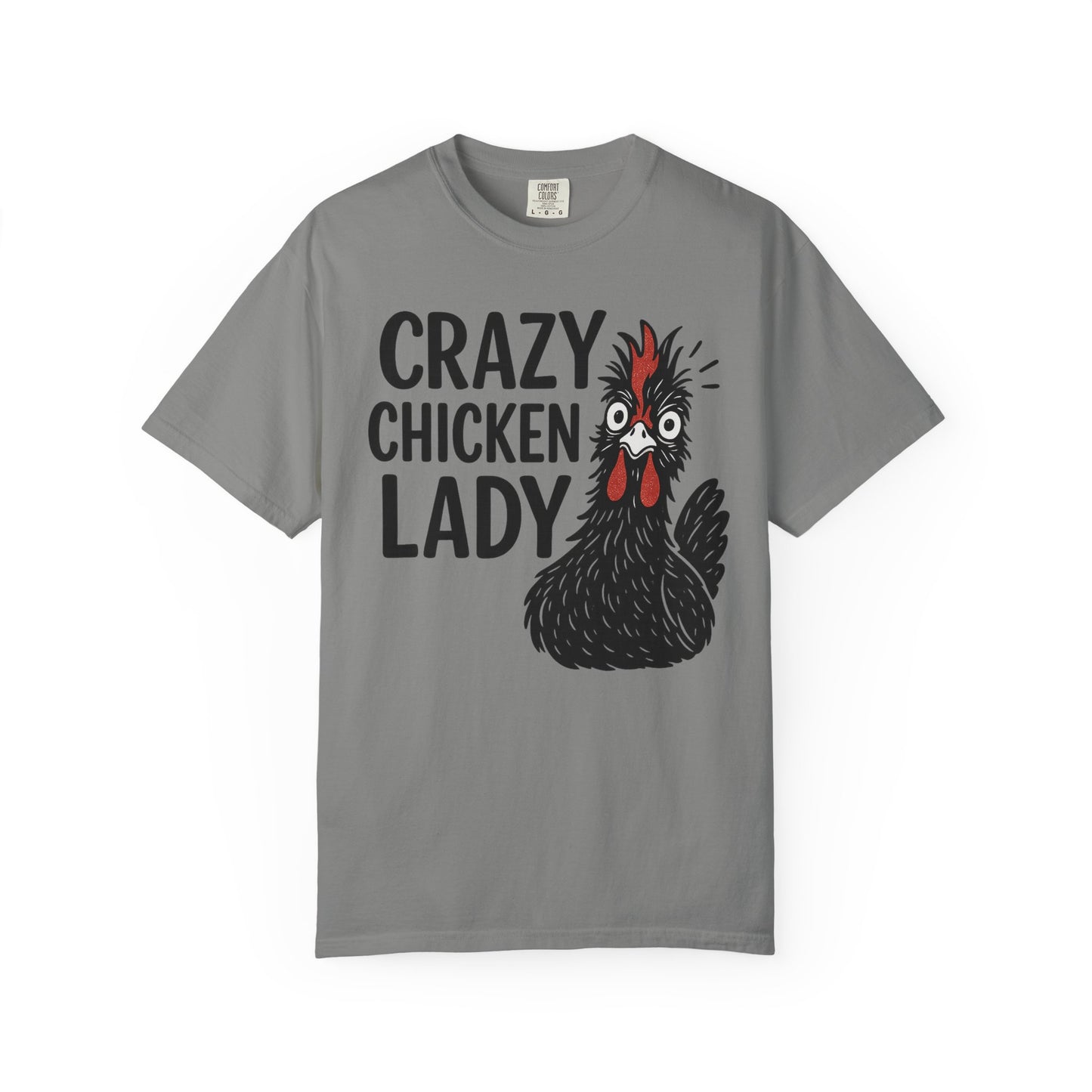 Crazy Chicken Lady Unisex T-Shirt | Funny Chicken Lover Gift, Farmhouse Style, Animal Lover Tee, Quirky Gift for Friends