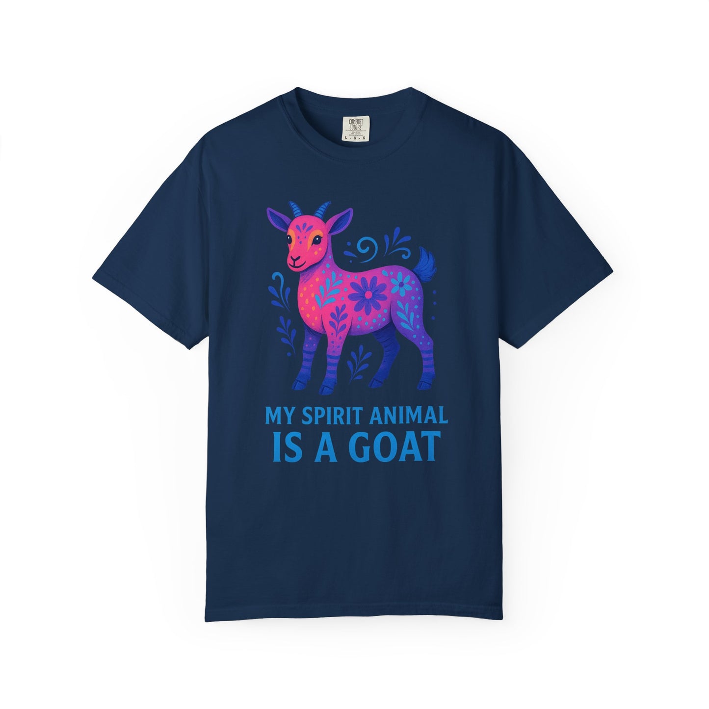 My Spirit Animal is a Goat T-Shirt | Boho Goat Lover Gift | Farm Animal Tee | Quirky Goat Owner Shirt | Colorful Animal Lover Apparel