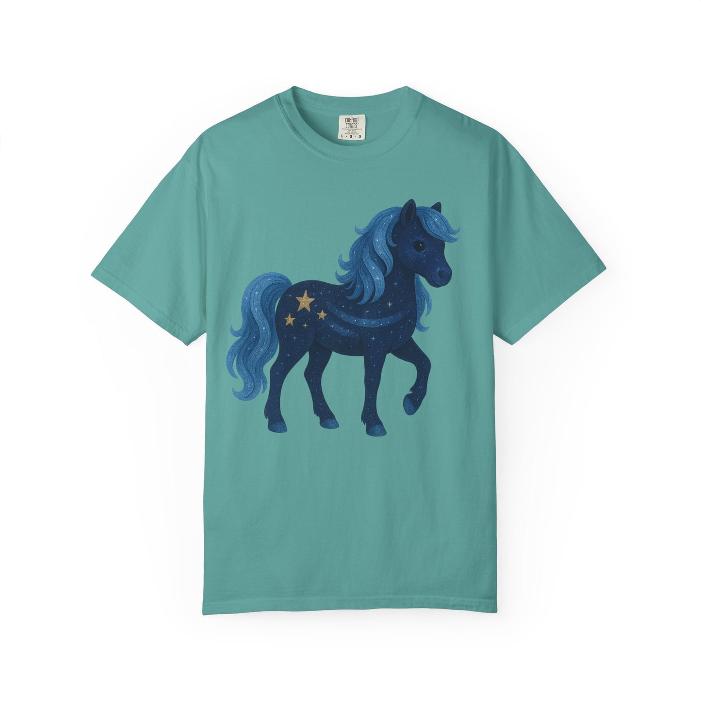 Starry Night Pony T-Shirt | Celestial Horse Tee | Magical Animal Shirt | Unique Equestrian Gift | Fantasy Horse Lover Apparel