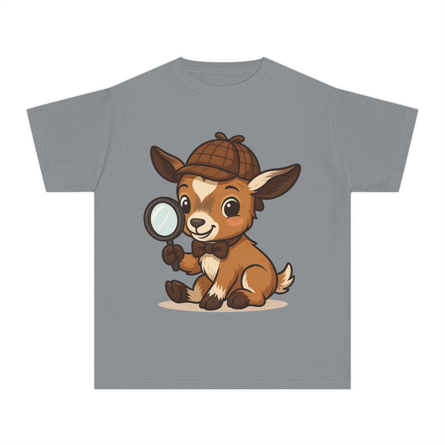 Smart Kid Youth T-Shirt – Detective Adventure Graphic Tee | Cute Unisex Animal Character Shirt