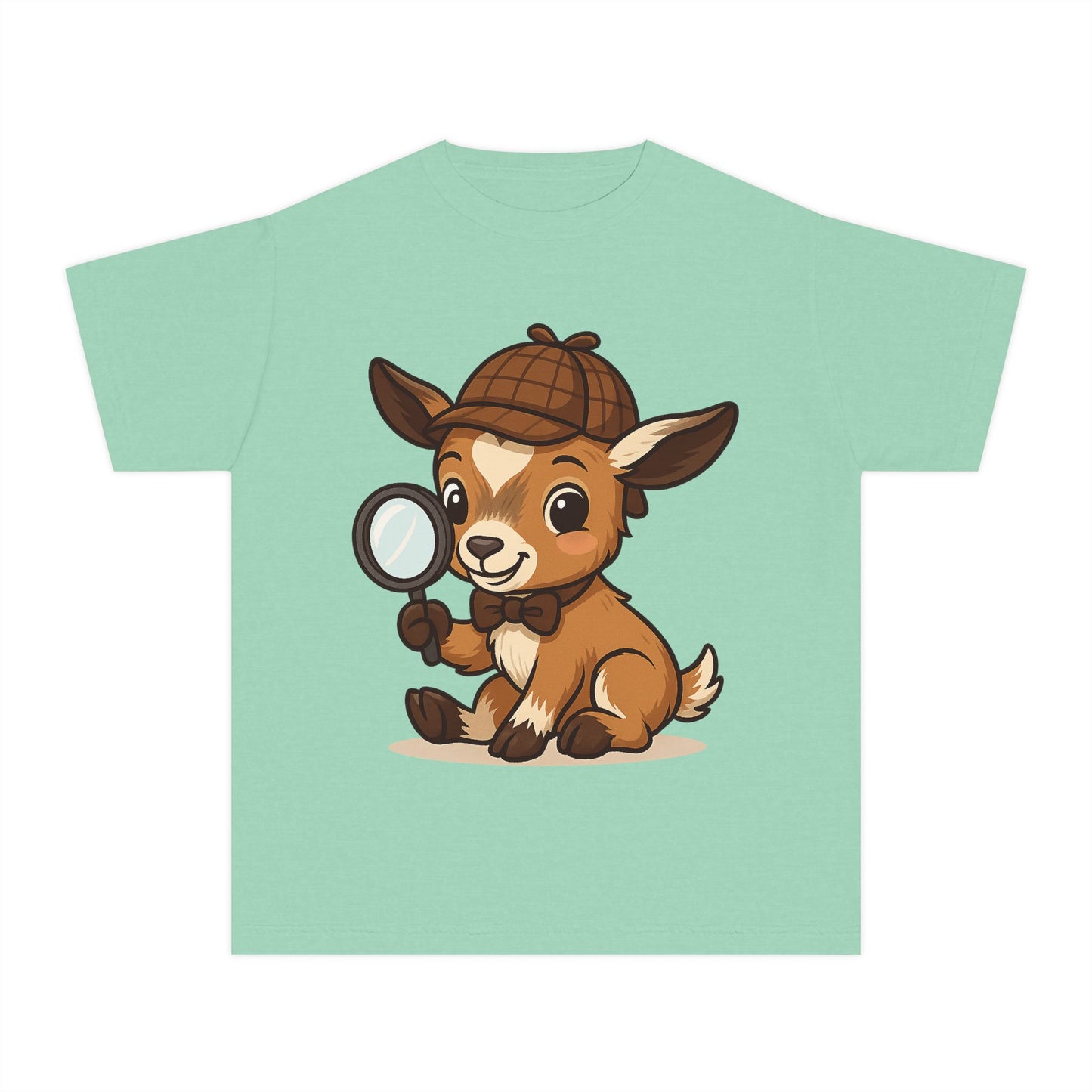 Smart Kid Youth T-Shirt – Detective Adventure Graphic Tee | Cute Unisex Animal Character Shirt