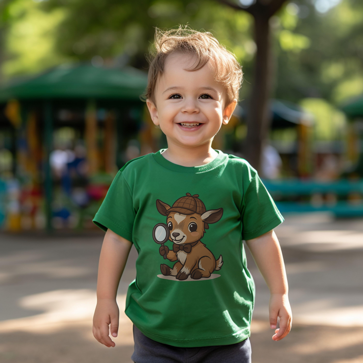 Smart Kid T-Shirt – Detective Toddler Tee | Unisex Baby Shirt | Cute Animal Graphic Top | Fun Playtime Outfit | Adorable Gift for Kids