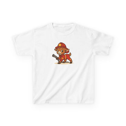 Youth Fireman Kid T-Shirt | Fun Kids Shirt | Cute Cartoon Tee | Birthday Gift for Kids | Fire Safety Awareness | Firefighter Kids T-Shirt