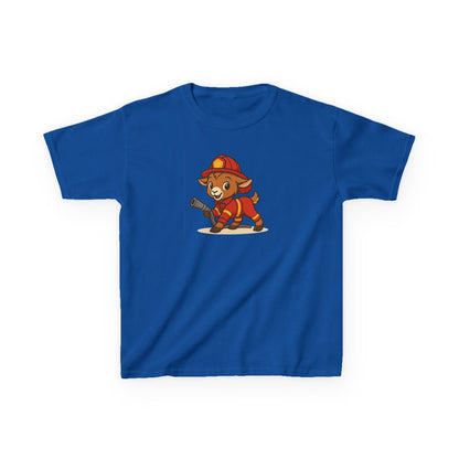 Youth Fireman Kid T-Shirt | Fun Kids Shirt | Cute Cartoon Tee | Birthday Gift for Kids | Fire Safety Awareness | Firefighter Kids T-Shirt