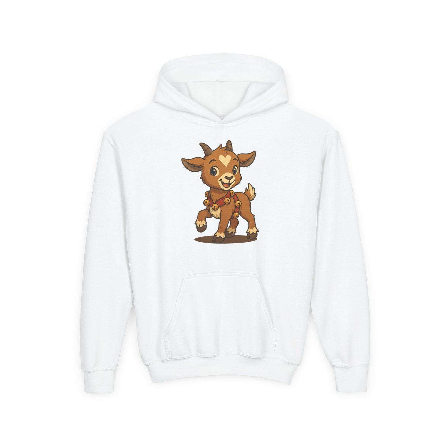 Youth Reindeer Kid Hoodie | Cute Cartoon Youth Pullover | Kids Cozy Hooded Sweatshirt | Holiday Clothing
