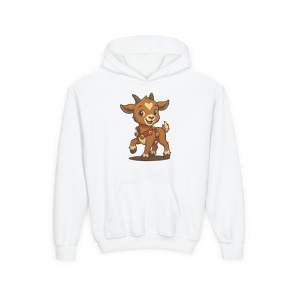 Youth Reindeer Kid Hoodie | Cute Cartoon Youth Pullover | Kids Cozy Hooded Sweatshirt | Holiday Clothing