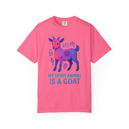 My Spirit Animal is a Goat T-Shirt | Boho Goat Lover Gift | Farm Animal Tee | Quirky Goat Owner Shirt | Colorful Animal Lover Apparel