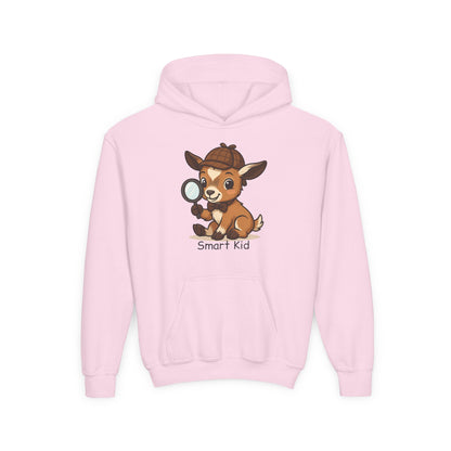 Youth Smart Kid Hoodie | Detective Baby Kid Hooded Sweatshirt | Soft Youth Pullover | Back to School Gift | Unique Animal Lover Apparel for Kids