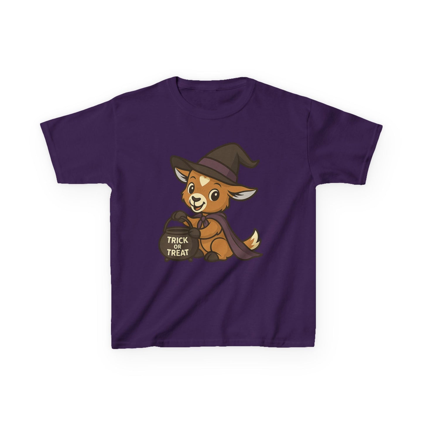 Youth Halloween 1 - Witchy Trick or Treat Kid T-Shirt | Exclusive HorsePlay Gifts Art | Cute Witchy Kid | Halloween Kids Tee