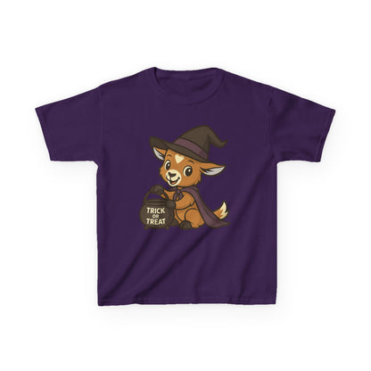Youth Halloween 1 - Witchy Trick or Treat Kid T-Shirt | Exclusive HorsePlay Gifts Art | Cute Witchy Kid | Halloween Kids Tee