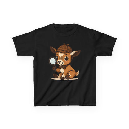 Youth Smart Kid T-Shirt – Detective Adventure Graphic Tee | Cute Unisex Animal Character Shirt