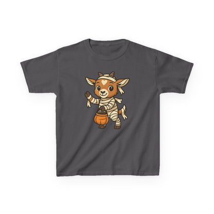 Youth Halloween 3 - Mummy Kid T-Shirt | Cute Spooky Kids' Tee | Trick or Treat Kids' T-Shirt | Halloween Costume for Kids | Fall Farm Animal Youth Tee
