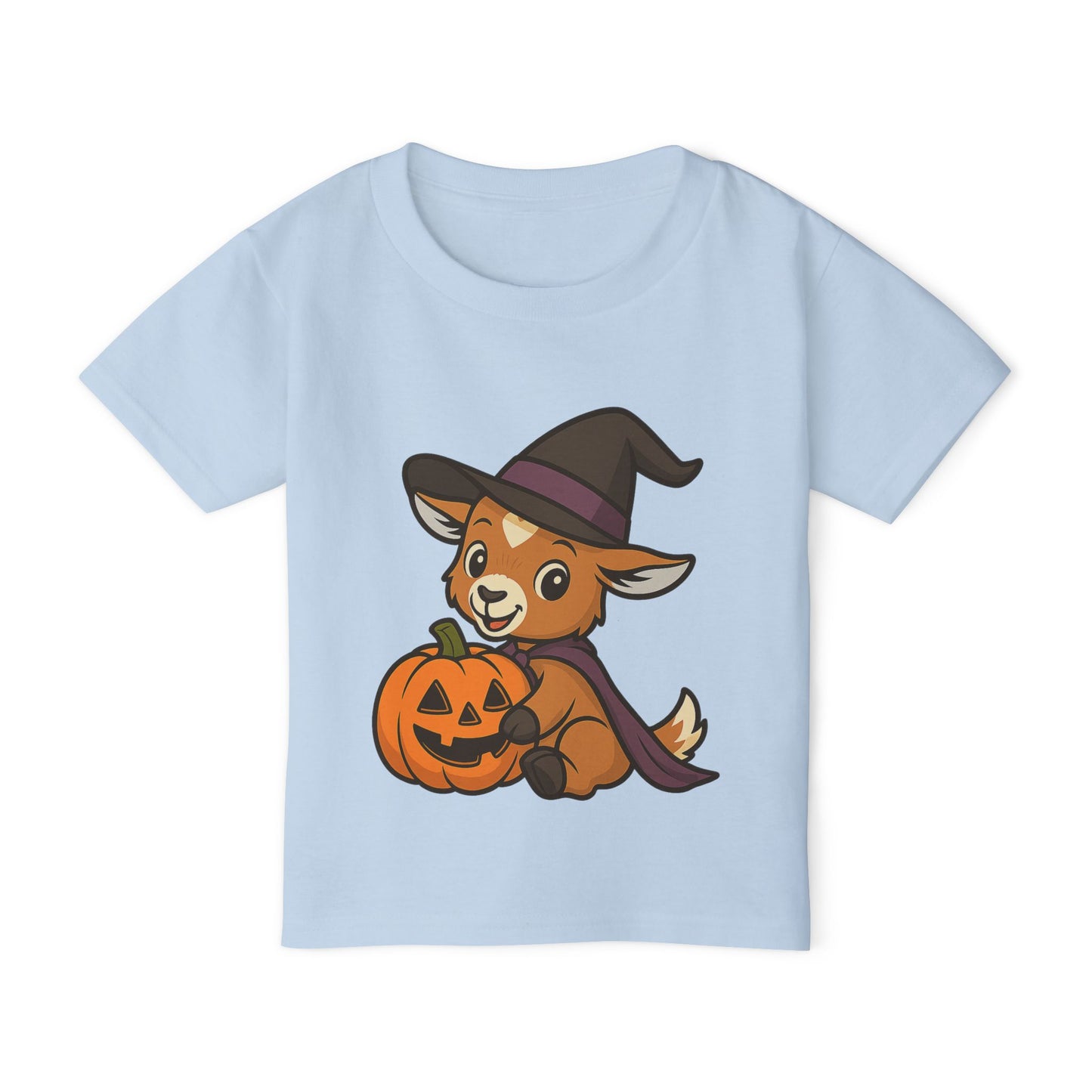 Toddler Halloween 5 - Witchy Kid with Pumpkin Shirt | Cute Kid with Pumpkin Tee | Kids Witch Hat T-Shirt | Prancer Pumpkin Patch Shirt