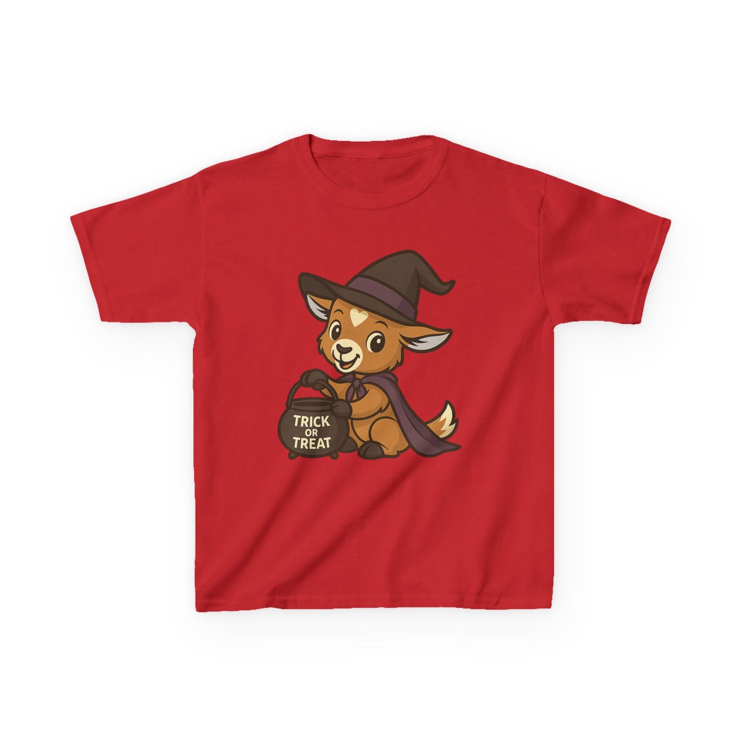 Youth Halloween 1 - Witchy Trick or Treat Kid T-Shirt | Exclusive HorsePlay Gifts Art | Cute Witchy Kid | Halloween Kids Tee