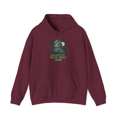 Ghost Pony Graveyard Hoodie, Halloween Hooded Sweatshirt, Cozy Unisex Hooded Sweatshirt, Funny Urban Apparel, Perfect Halloween Gift