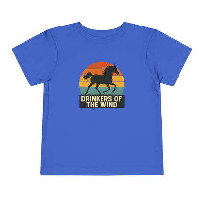 Toddler Drinkers of the Wind T-Shirt | Vintage Sunset Horse Shirt | Horse Lover Gift for Baby | Prancer Sunset Tee