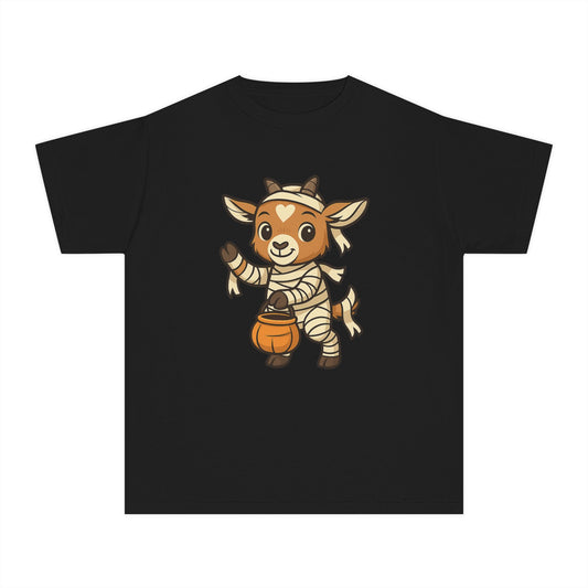 Youth Halloween 3 - Mummy Kid T-Shirt | Cute Spooky Kid's Tee | Trick or Treat Toddler Shirt | Baby Kid Costume | Fall Farm Animal Youth Tee