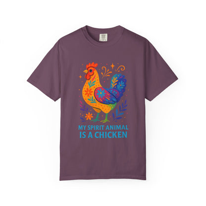 My Spirit Animal is a Chicken T-Shirt | Funny Chicken Lover Gift | Boho Farm Animal Tee | Quirky Chicken Owner Shirt | Humorous Animal Lover Apparel