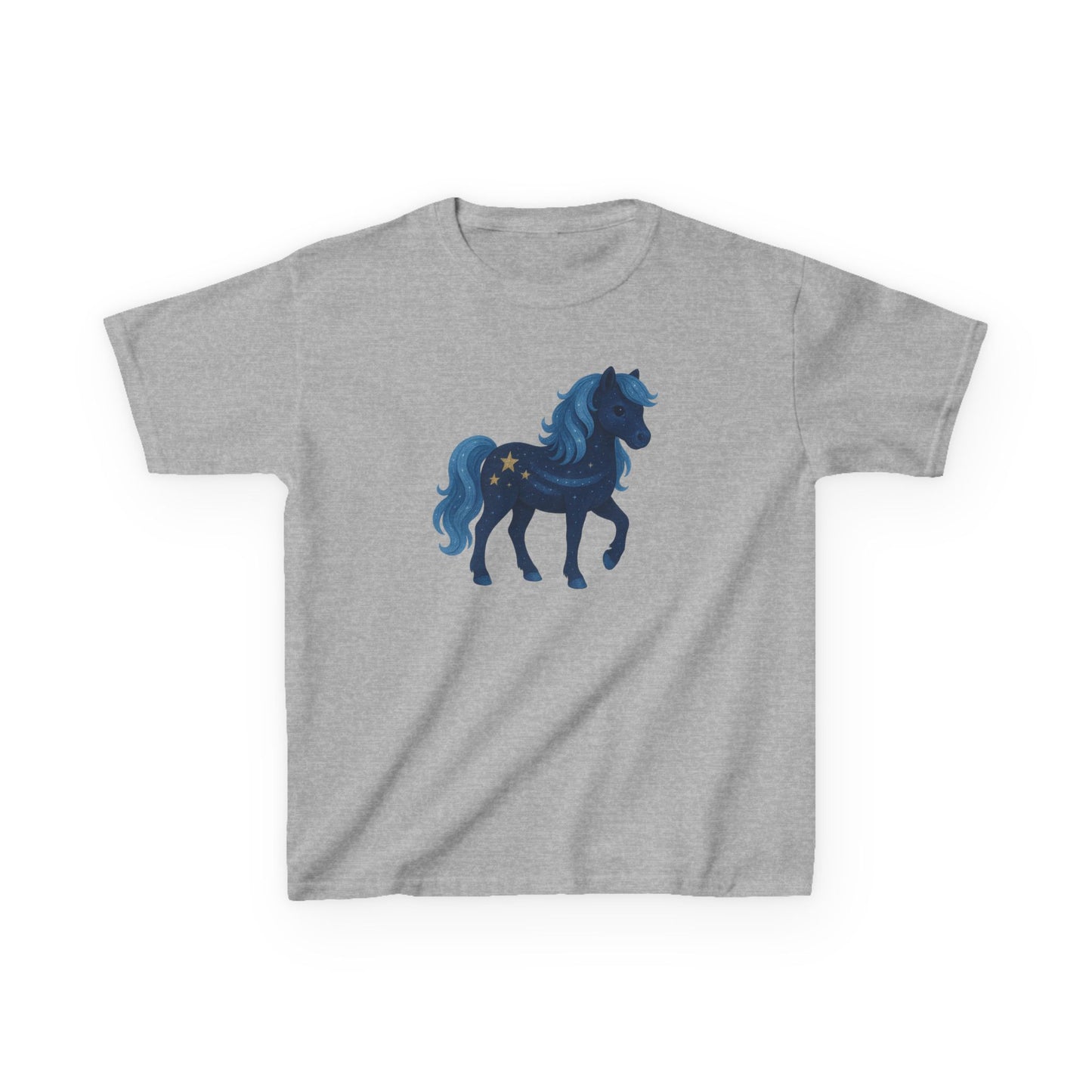 Youth Starry Night Pony T-Shirt | Celestial Horse Tee | Unique Equestrian Gift for Kids | Magical Animal Shirt | Fantasy Horse Lover Apparel