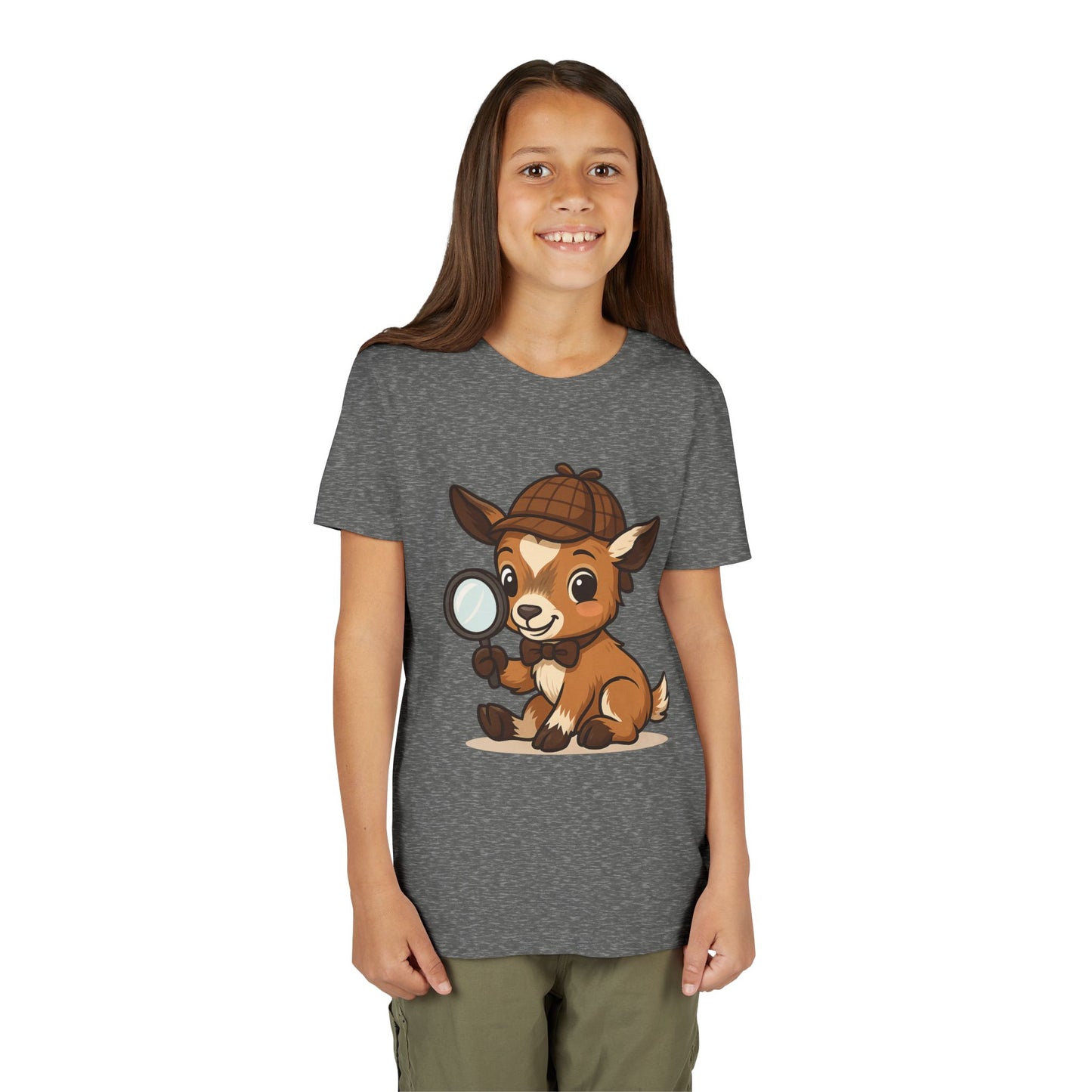 Smart Kid Youth T-Shirt – Detective Adventure Graphic Tee | Cute Unisex Animal Character Shirt | Fun Gift for Curious Minds | Back to School Outfi