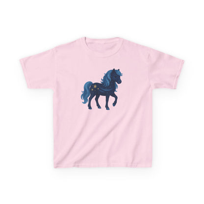 Youth Starry Night Pony T-Shirt | Celestial Horse Tee | Unique Equestrian Gift for Kids | Magical Animal Shirt | Fantasy Horse Lover Apparel
