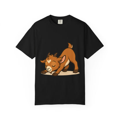 Yoga Kid Crew Neck T-Shirt, Animal Lover Shirt, Funny Unisex T-Shirt, Gift for Adults, Farm Themed Apparel, Everyday Casual Wear