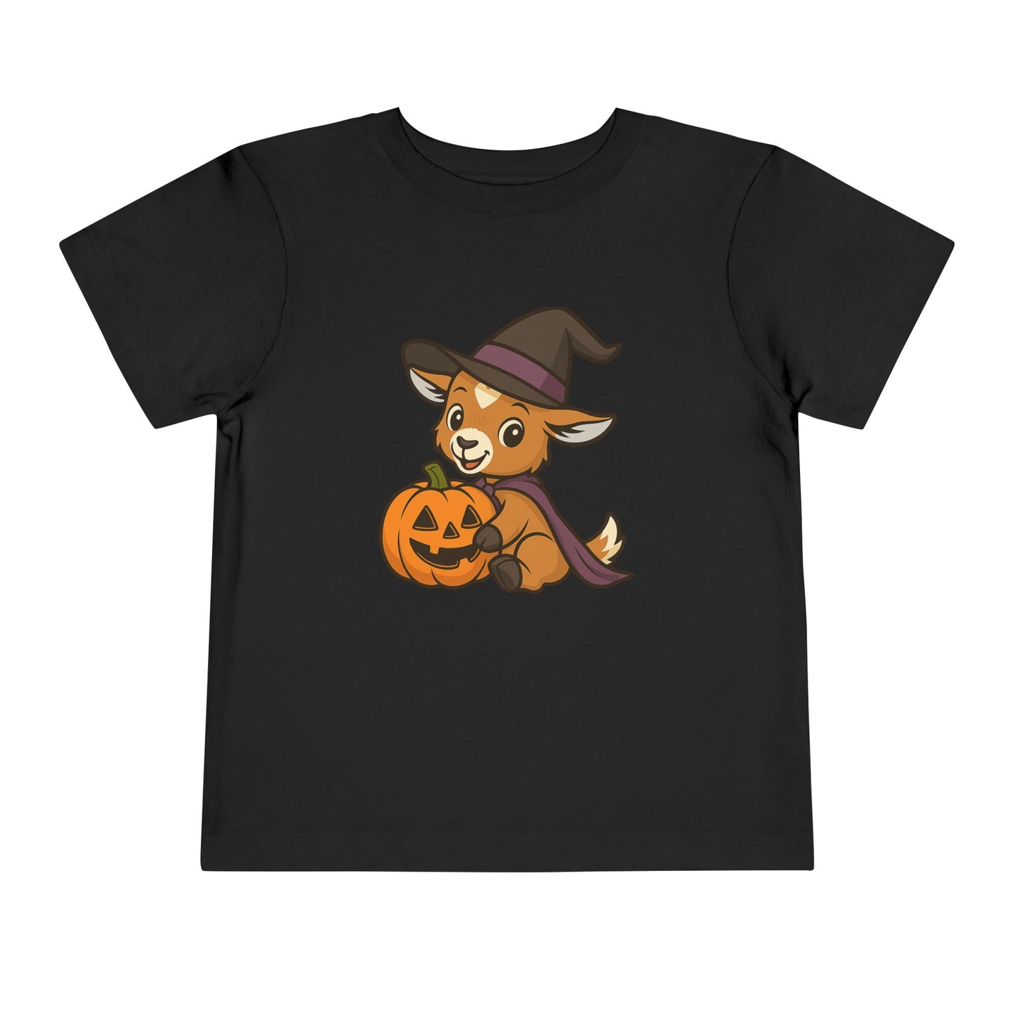Toddler Halloween 5 - Witchy Kid with Pumpkin Shirt | Cute Kid with Pumpkin Tee | Toddler Witch Hat T-Shirt | Prancer Pumpkin Patch Shirt