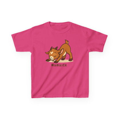 Youth Yoga Kid - Namaste T-Shirt | Cute Gift for Kids | Young Tee for Animal Lovers | Playful Kids Apparel | Kids Farm Shirt