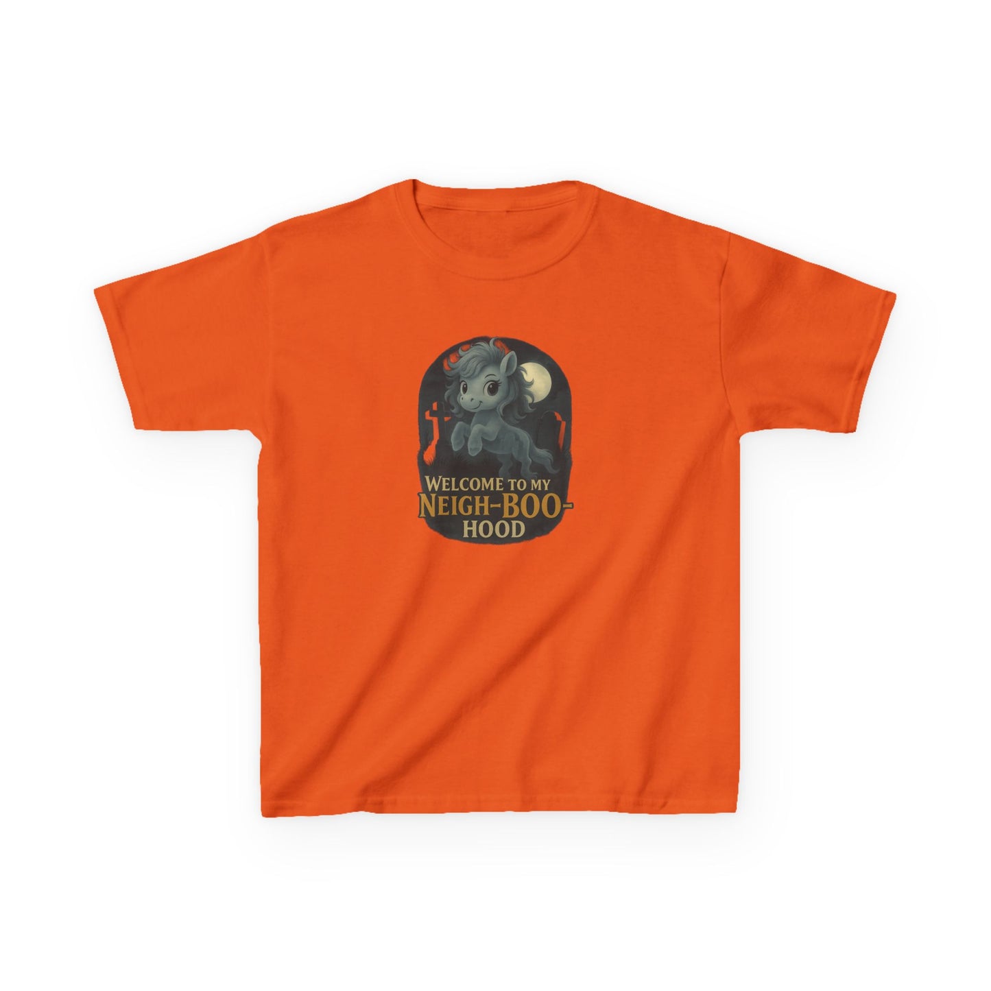 Youth Ghost Pony Graveyard T-Shirt, Fun Halloween Shirt, Spooky Kids Clothes, Trick or Treat T-Shirt, Fall Festival Apparel