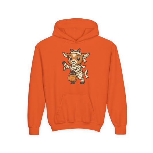 Youth Halloween 3 - Mummy kid Hoodie | Cute Mummy Kid Sweatshirt | Kids Halloween Costume Pullover | Cozy Trick or Treat Outfit for Boys & Girls