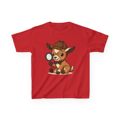 Youth Smart Kid T-Shirt – Detective Adventure Graphic Tee | Cute Unisex Animal Character Shirt