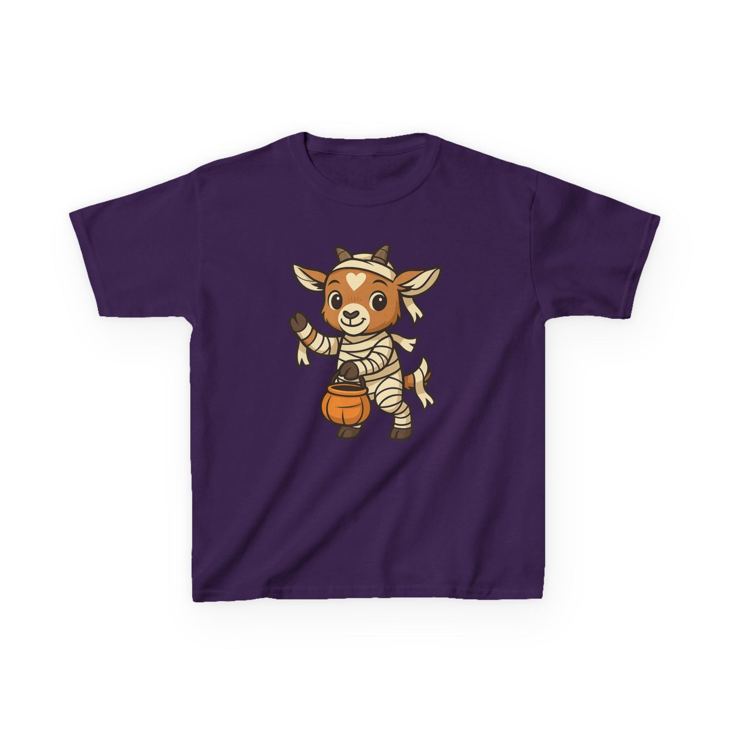 Youth Halloween 3 - Mummy Kid T-Shirt | Cute Spooky Kids' Tee | Trick or Treat Kids' T-Shirt | Halloween Costume for Kids | Fall Farm Animal Youth Tee