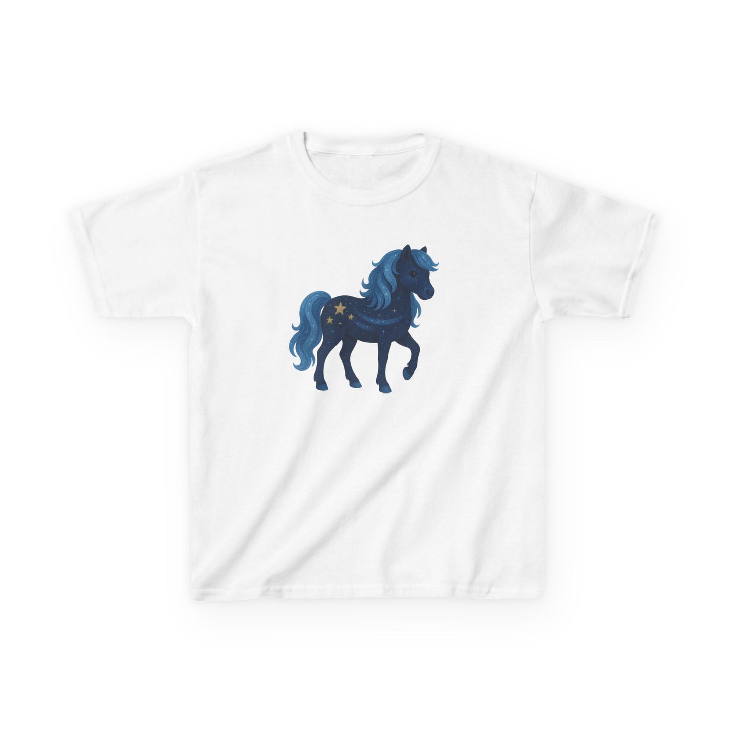 Youth Starry Night Pony T-Shirt | Celestial Horse Tee | Unique Equestrian Gift for Kids | Magical Animal Shirt | Fantasy Horse Lover Apparel