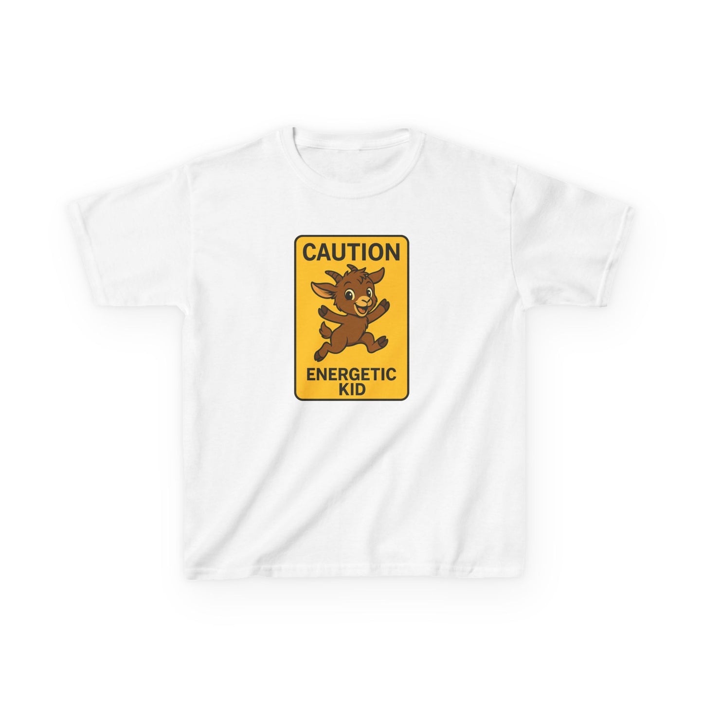 Youth Energetic Kid T-Shirt | Caution T-shirt for Playful Children | Fun Gift for Kids | Adventure Wear | Unique Birthday Present
