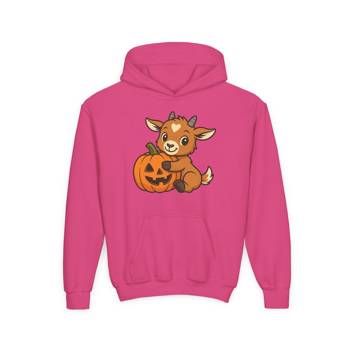 Youth Halloween 4 - Pumpkin Hug Kid Hoodie | Cute Kid Pumpkin Sweatshirt | Kids Farm Animal Pullover | Cozy Pumpkin Patch Outfit for Boys & Girls