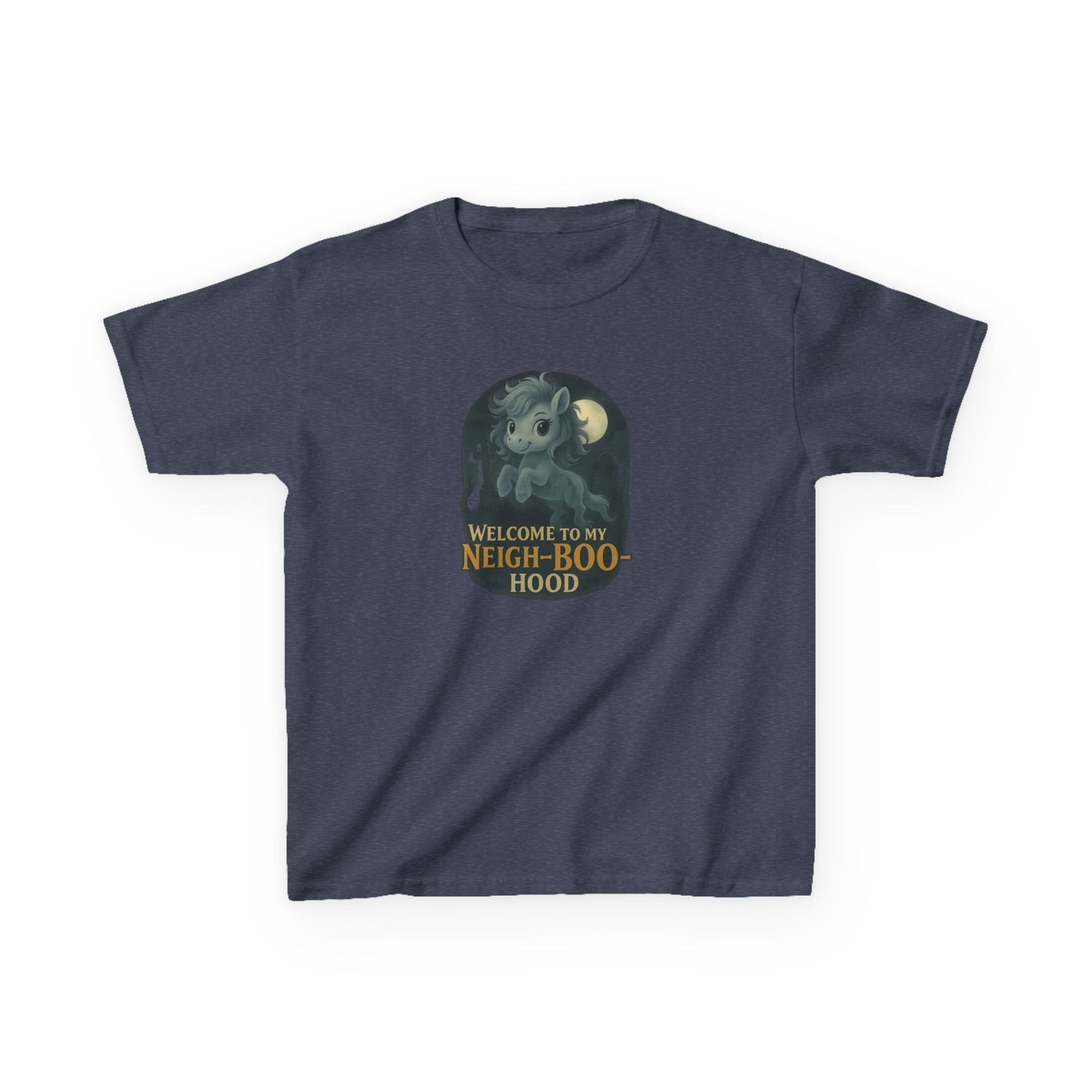 Youth Ghost Pony Graveyard T-Shirt, Fun Halloween Shirt, Spooky Kids Clothes, Trick or Treat T-Shirt, Fall Festival Apparel