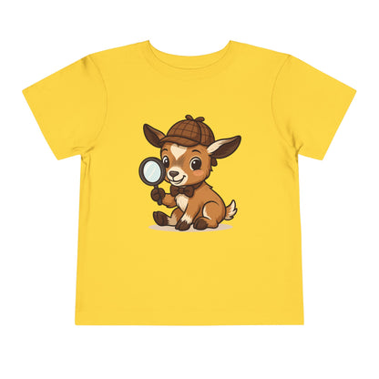 Toddler Smart Kid T-Shirt | Detective Adventure Graphic Tee | Cute Unisex Animal Character Shirt | Fun Gift for Curious Minds