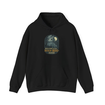 Ghost Pony Graveyard Hoodie, Halloween Hooded Sweatshirt, Cozy Unisex Hooded Sweatshirt, Funny Urban Apparel, Perfect Halloween Gift