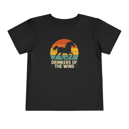 Toddler Drinkers of the Wind T-Shirt | Vintage Sunset Horse Shirt | Horse Lover Gift for Baby | Prancer Sunset Tee