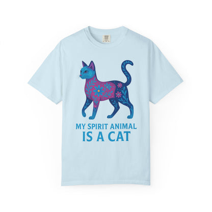 My Spirit Animal is a Cat T-Shirt | Boho Cat Lover Gift | Colorful Feline Tee | Unique Cat Owner Shirt | Spiritual Animal Apparel