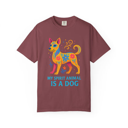 My Spirit Animal is a Dog T-Shirt | Spiritual Animal Lover Gift | Unique Pet Owner Shirt | Colorful Animal Graphic Tee