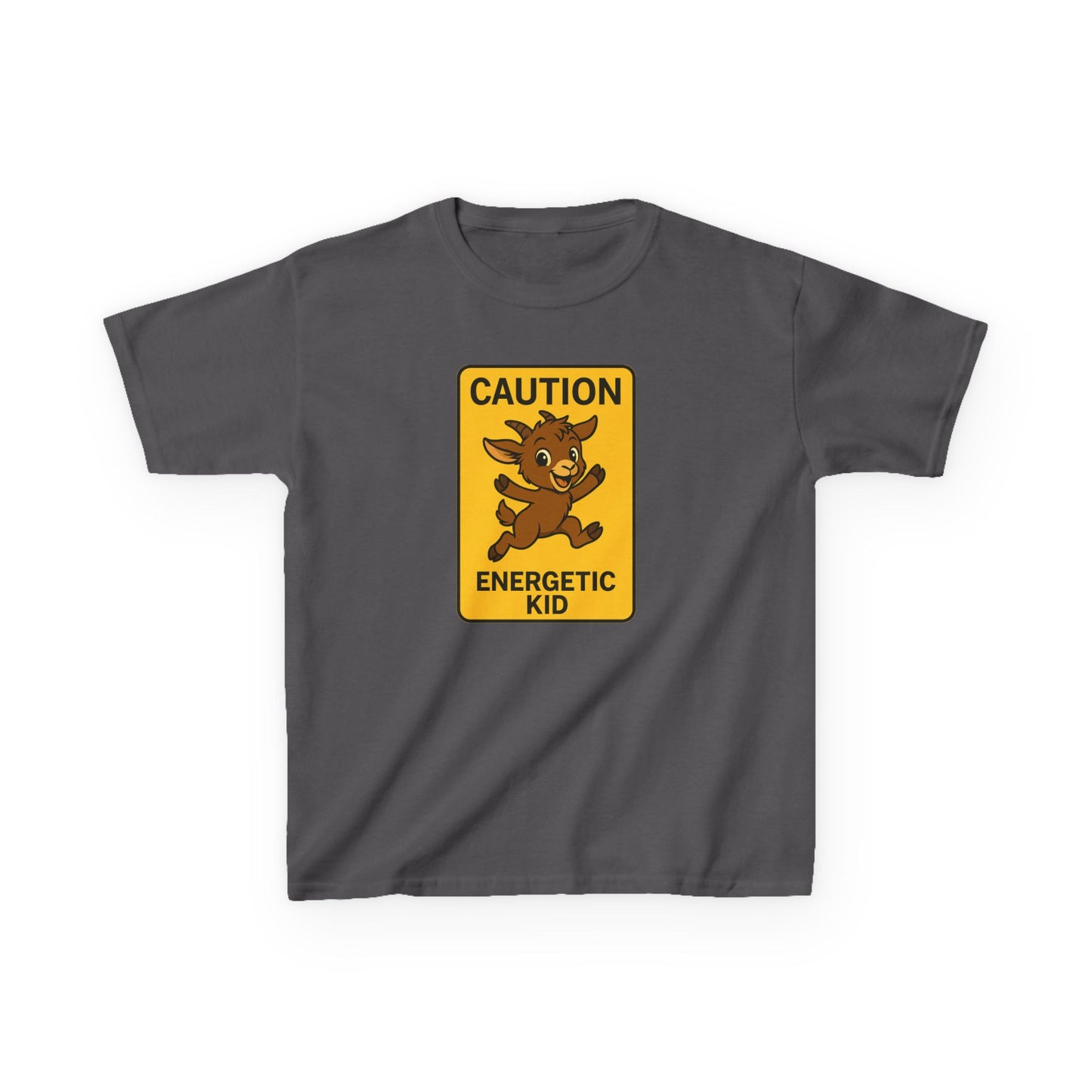 Youth Energetic Kid T-Shirt | Caution T-shirt for Playful Children | Fun Gift for Kids | Adventure Wear | Unique Birthday Present
