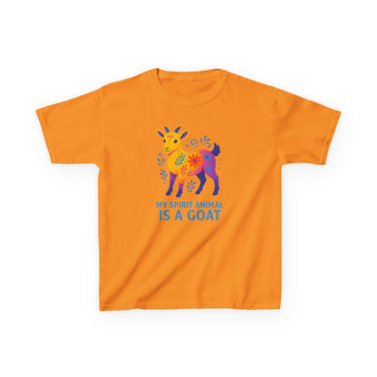 Youth My Spirit Animal is a Goat Bright T-Shirt | Playful Goat T-Shirt | Colorful Kids Shirt | Animal Lover Gift | Cool Children Tee