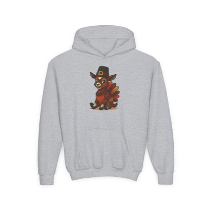 Youth Thanksgiving Kid Hoodie | Cute Turkey Hooded Sweatshirt | Kids Thanksgiving Hoodie | Cozy and Cute Hoodie