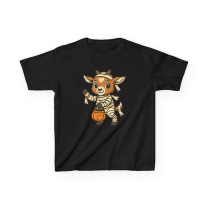 Youth Halloween 3 - Mummy Kid T-Shirt | Cute Spooky Kids' Tee | Trick or Treat Kids' T-Shirt | Halloween Costume for Kids | Fall Farm Animal Youth Tee