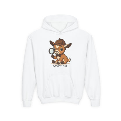 Youth Smart Kid Hoodie | Detective Baby Kid Hooded Sweatshirt | Soft Youth Pullover | Back to School Gift | Unique Animal Lover Apparel for Kids