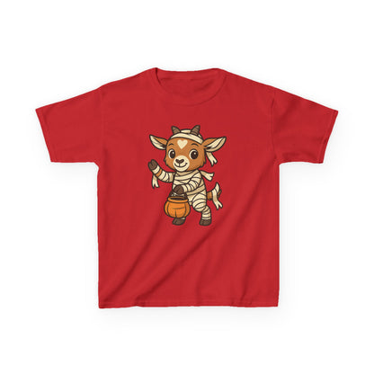 Youth Halloween 3 - Mummy Kid T-Shirt | Cute Spooky Kids' Tee | Trick or Treat Kids' T-Shirt | Halloween Costume for Kids | Fall Farm Animal Youth Tee