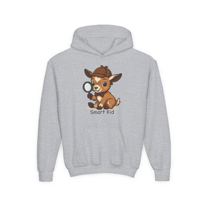 Youth Smart Kid Hoodie | Detective Baby Kid Hooded Sweatshirt | Soft Youth Pullover | Back to School Gift | Unique Animal Lover Apparel for Kids