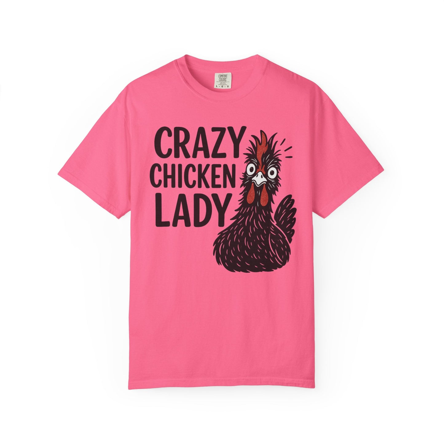 Crazy Chicken Lady Unisex T-Shirt | Funny Chicken Lover Gift, Farmhouse Style, Animal Lover Tee, Quirky Gift for Friends